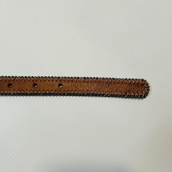 Fossil Shimmery Gold Skinny Size Large Leather Belt BT3993715 195071 0512 - Picture 4 of 9